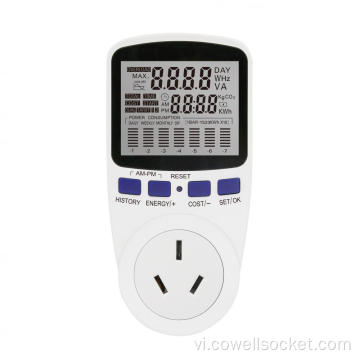 Năng lượng wattmeter điện với máy đo biểu đồ